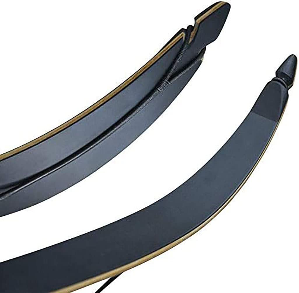 Vogbel 60" Archery Bow and Arrows Set for Adults Black Hunter Takedown Recurve Bow Survival Bow Hunting Longbow Bamboo Core Limbs for Right Handed Shooters Target Shooting Practice(60LB)