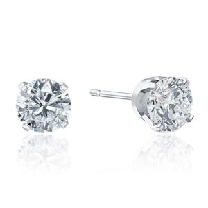 1 Carat (ctw) Diamond Studs in 14k White Gold Lab Grown