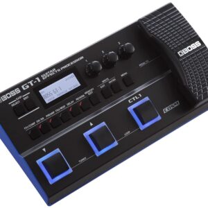 BOSS GT-1 Guitar Effects Processor Bundle with AC Adapter, Instrument Cable, Patch Cable, and Picks