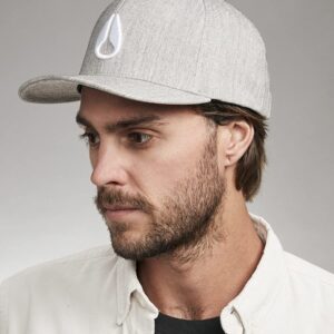 NIXON Deep Down Snapback Hat - Heather Gray/White