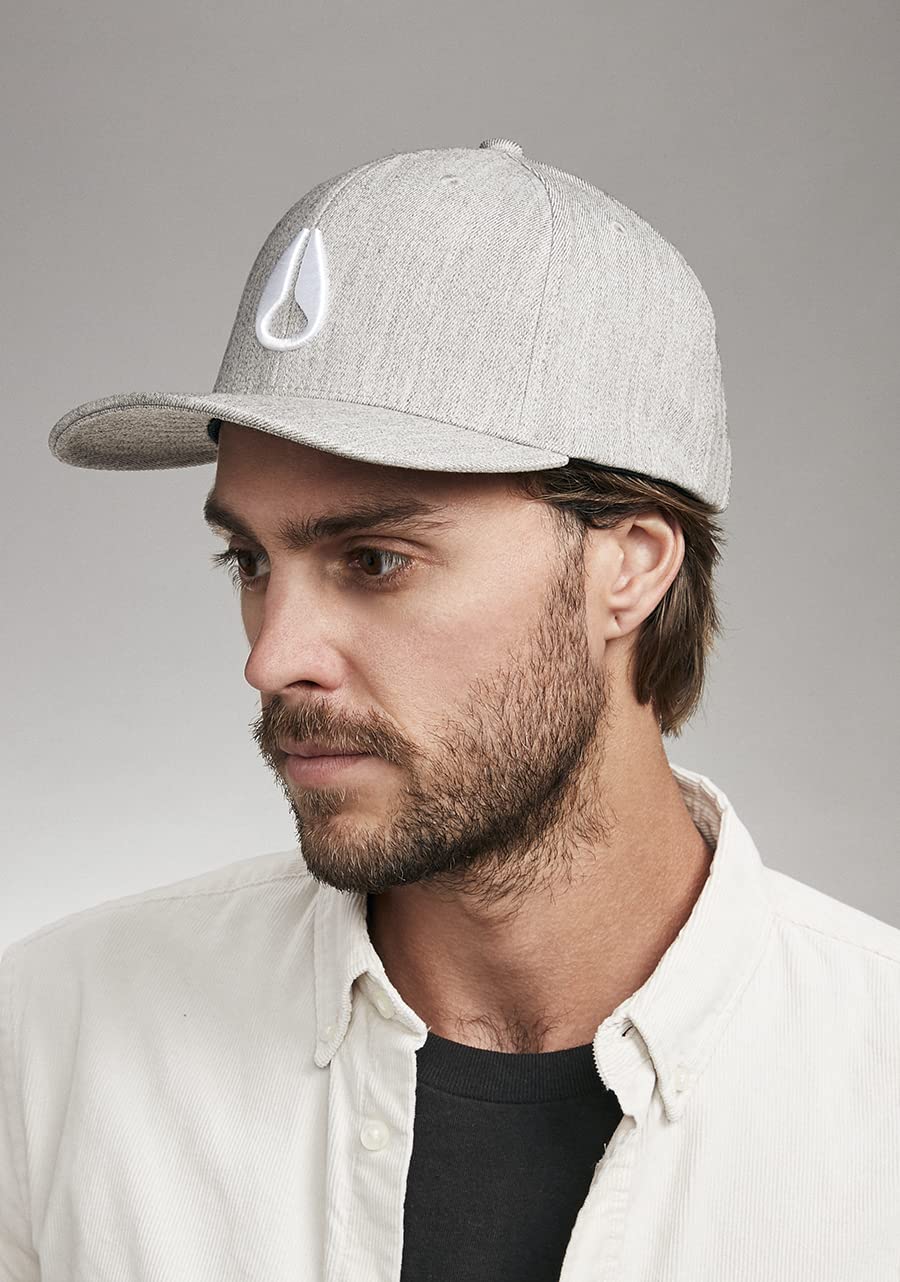 NIXON Deep Down Snapback Hat - Heather Gray/White