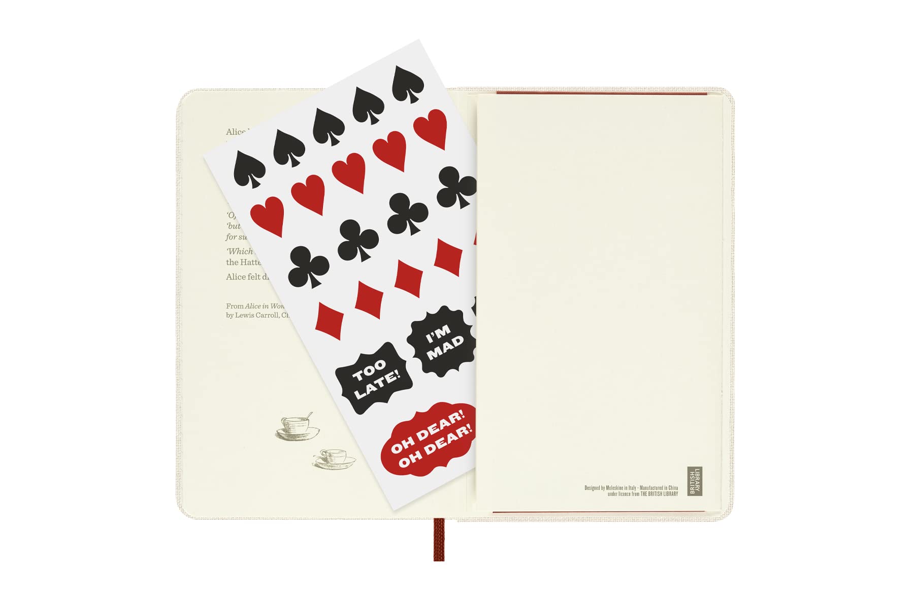 Moleskine Limited Edition Alice In Wonderland 12 Month 2023 Weekly Planner, Hard Cover, Pocket (3.5" x 5.5"), Rabbit