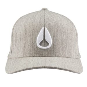 NIXON Deep Down Snapback Hat - Heather Gray/White