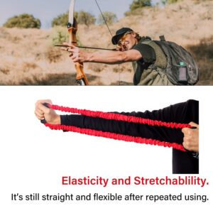 SOPOGER Archery Bow Band Trainer Bow Draw Resistance Stretch Band Trainer Exerciser Strength Training Aid Device Arm Fitness Machine Tool for Archery Bow Hunting Shooting, 25-45 Lbs (Red-35lbs)