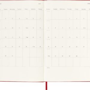 Moleskine Classic 18 Month 2022-2023 Weekly Planner, Hard Cover, Large (5" x 8.25"), Scarlet Red