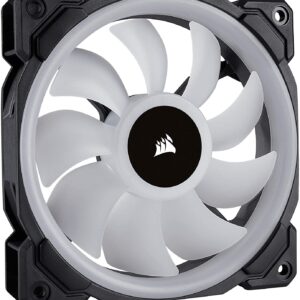 Corsair LL Series LL120 Black RGB 120mm Dual Light Loop RGB LED PWM Fan 3 Fan Pack with Lighting Node Pro (CO-9050072-WW) (Renewed)