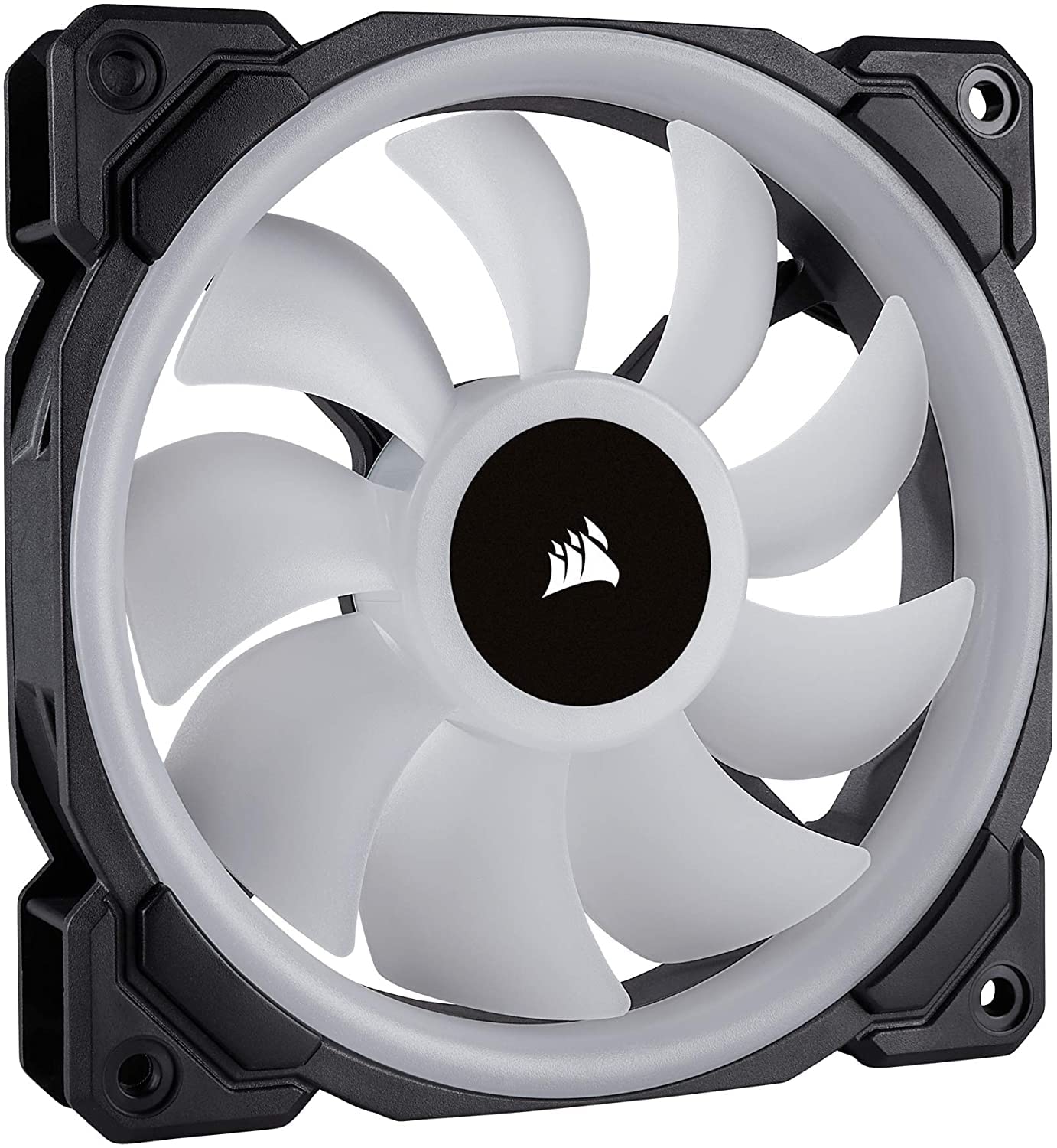 Corsair LL Series LL120 Black RGB 120mm Dual Light Loop RGB LED PWM Fan 3 Fan Pack with Lighting Node Pro (CO-9050072-WW) (Renewed)