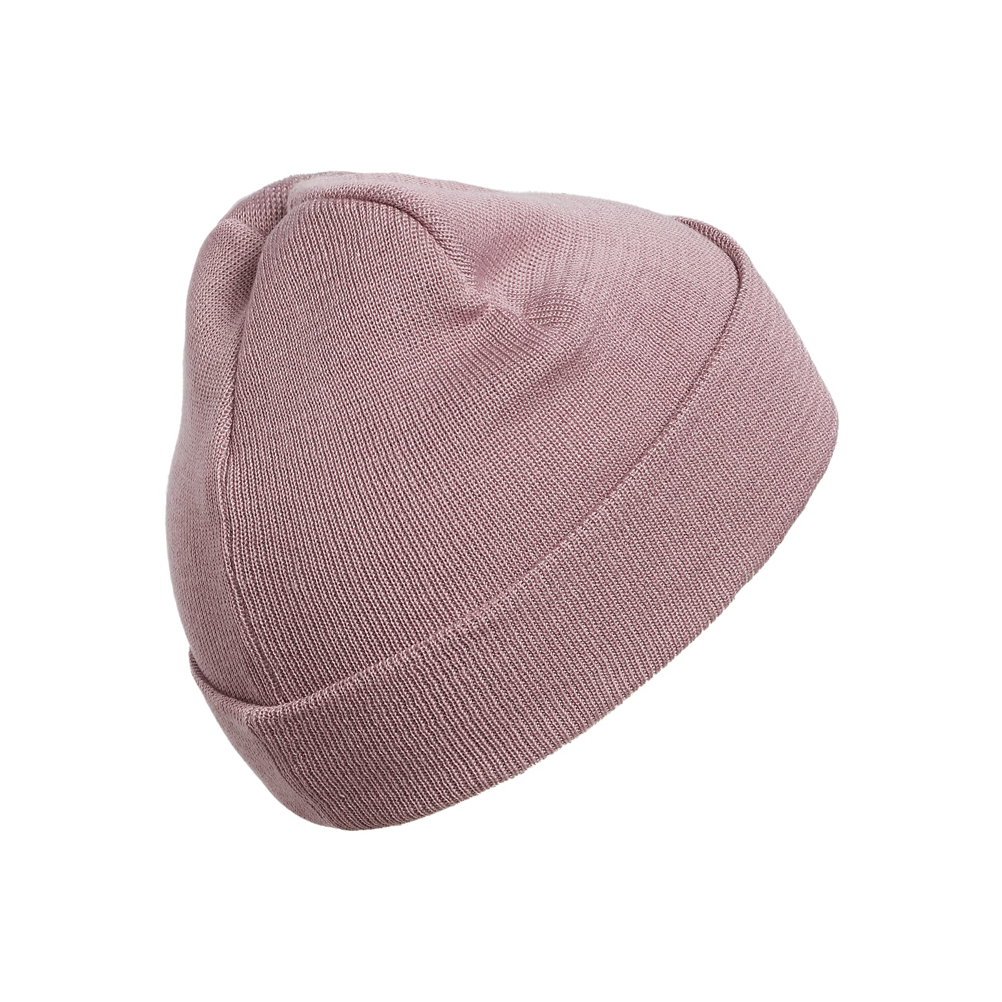 adidas Women's 1x1 Cuff Fold Beanie, Magic Mauve Purple/Clear Onix Grey/White, One Size