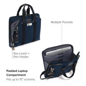 TUMI - Alpha Bravo Academy Brief - Compact Laptop Briefcase - Travel Laptop Bag - 11.8" X 15.5" X 2.0" - For 15" Laptop - Navy