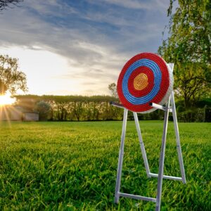 Swatlo Archery Target Stand for Bag & Straw Archery Targets 3 or 5 Layer, Portable & Foldable Archery Target Stand for Backyard/Indoor Archery Practice