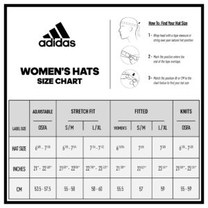 adidas Women's 1x1 Cuff Fold Beanie, Magic Mauve Purple/Clear Onix Grey/White, One Size