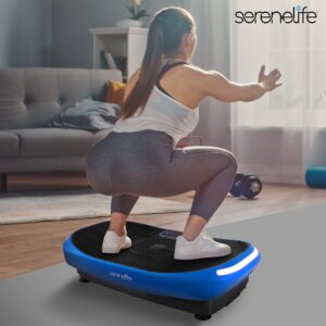 SereneLifoHome Standing 4D Vibration Plate Exercise Machine-Vibrating Platform Exercise Passive Workout Trainer-Whole Body 3 Motor 4D Motion Technology-Weight Loss & Shaping Resistance Band - SLVBX4.5