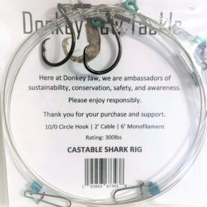 Donkey Jaw Tackle - Castable 10/0 Shark Fishing Rig 2 Pack