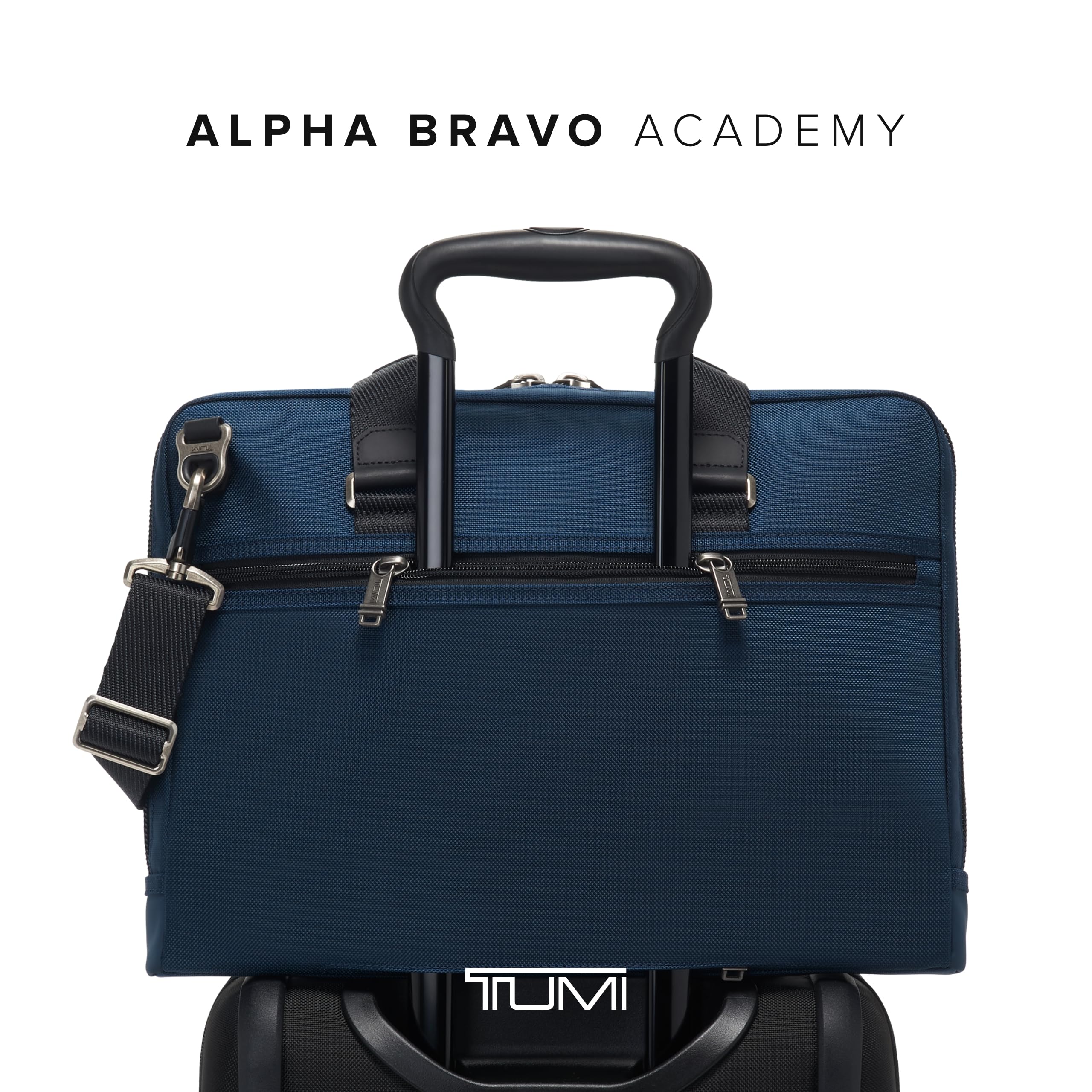 TUMI - Alpha Bravo Academy Brief - Compact Laptop Briefcase - Travel Laptop Bag - 11.8" X 15.5" X 2.0" - For 15" Laptop - Navy