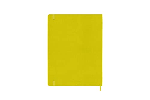 Moleskine Classic Notebook, Hard Cover, XL (7.5" x 9.5") Ruled/Lined, Hay Yellow (Silk), 192 Pages