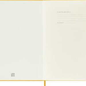 Moleskine Classic Notebook, Hard Cover, XL (7.5" x 9.5") Ruled/Lined, Hay Yellow (Silk), 192 Pages