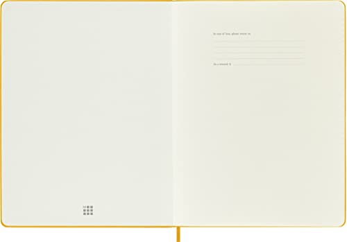 Moleskine Classic Notebook, Hard Cover, XL (7.5" x 9.5") Ruled/Lined, Hay Yellow (Silk), 192 Pages