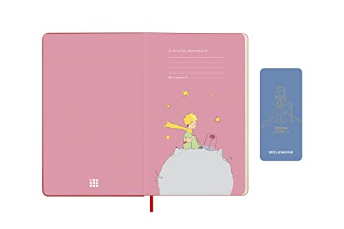 Moleskine Limited Edition Le Petit Prince 12 Month 2023 Weekly Planner, Hard Cover, Large (5" x 8.25"), Rose