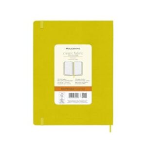 Moleskine Classic Notebook, Hard Cover, XL (7.5" x 9.5") Ruled/Lined, Hay Yellow (Silk), 192 Pages