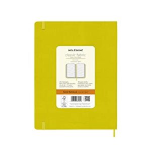 Moleskine Classic Notebook, Hard Cover, XL (7.5" x 9.5") Ruled/Lined, Hay Yellow (Silk), 192 Pages