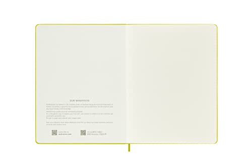 Moleskine Classic Notebook, Hard Cover, XL (7.5" x 9.5") Ruled/Lined, Hay Yellow (Silk), 192 Pages