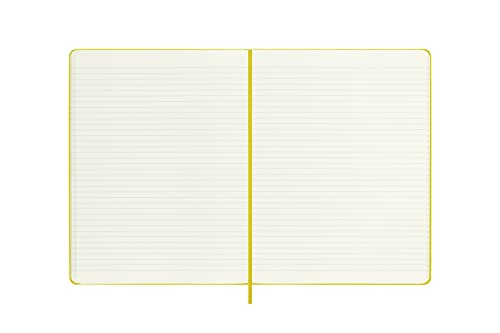 Moleskine Classic Notebook, Hard Cover, XL (7.5" x 9.5") Ruled/Lined, Hay Yellow (Silk), 192 Pages