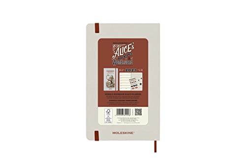 Moleskine Limited Edition Alice In Wonderland 12 Month 2023 Weekly Planner, Hard Cover, Large (5" x 8.25"), Alice