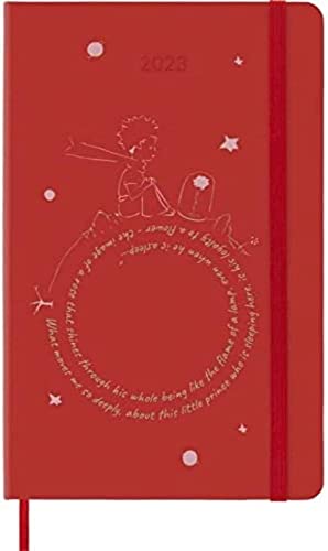 Moleskine Limited Edition Le Petit Prince 12 Month 2023 Weekly Planner, Hard Cover, Large (5" x 8.25"), Rose