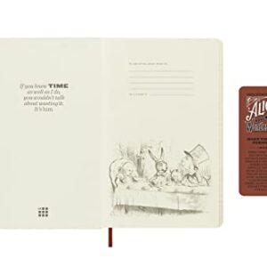 Moleskine Limited Edition Alice In Wonderland 12 Month 2023 Weekly Planner, Hard Cover, Large (5" x 8.25"), Alice