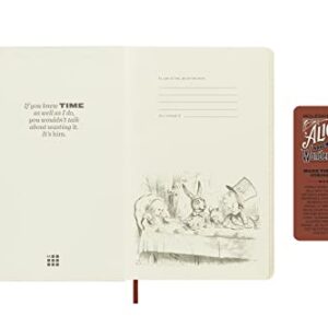 Moleskine Limited Edition Alice In Wonderland 12 Month 2023 Weekly Planner, Hard Cover, Large (5" x 8.25"), Alice