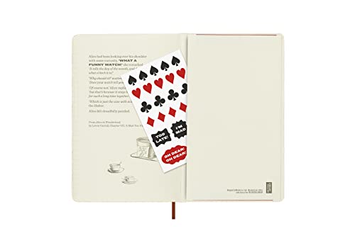 Moleskine Limited Edition Alice In Wonderland 12 Month 2023 Weekly Planner, Hard Cover, Large (5" x 8.25"), Alice