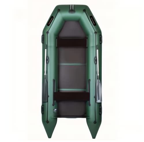 Perun Outdoors LT-330MVE 4 Person Durable PVC Inflatable Motor Boat 330cm (10'10") with Foot Air Pump and Carry Bag