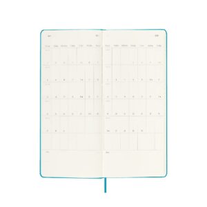 Moleskine Classic 18 Month 2022-2023 Daily Planner, Hard Cover, Large (5" x 8.25"), Manganese Blue