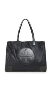 tory burch women's ella tote, black, one size