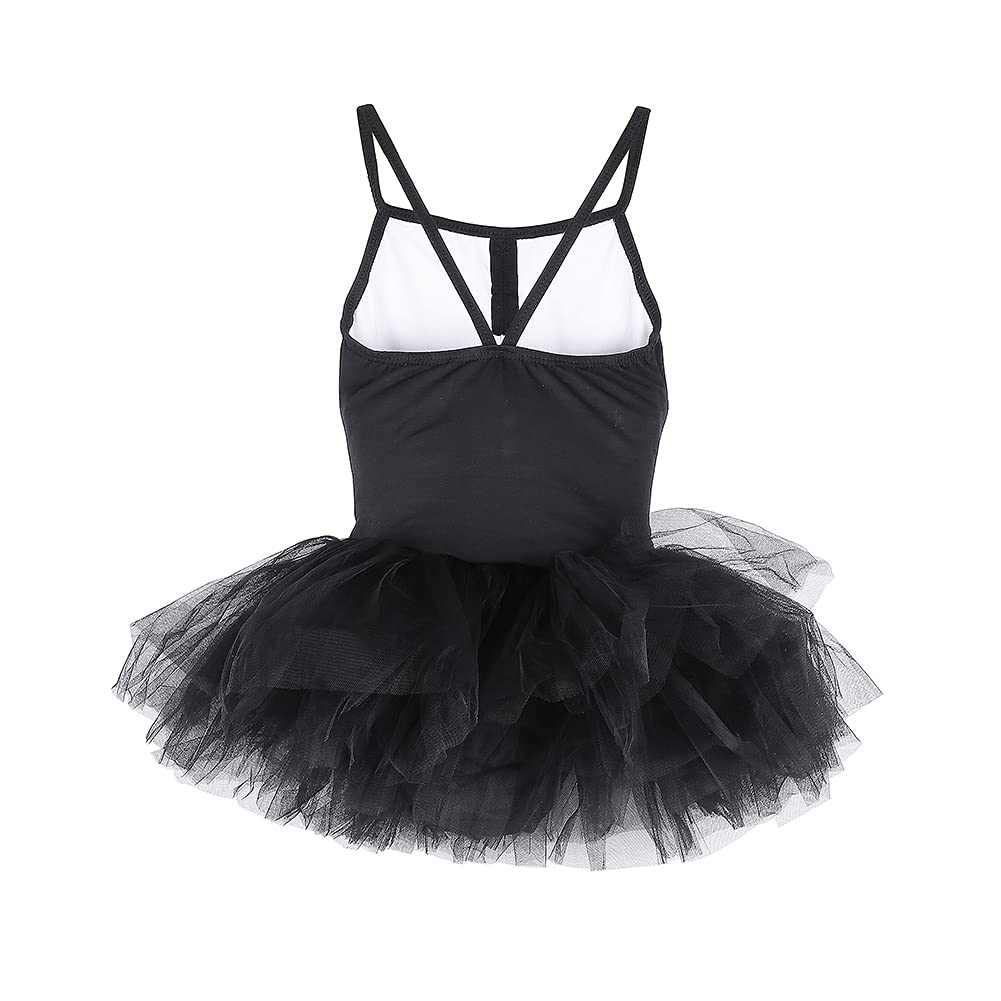 Classic Dance Dress Gymnastic Ballet Leotards for Girls Black Size 140