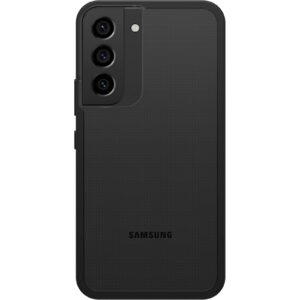 OtterBox Galaxy S22 Prefix Series Case - BLACK CRYSTAL (BLACK/CLEAR), ultra-thin, pocket-friendly, raised edges protect camera & screen, wireless charging compatible