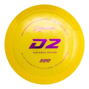 Prodigy Disc 500 D2 | Overstable Disc Golf Distance Driver | Comfortable Grip | Good in All Conditions | 170-174g (Colors May Vary)