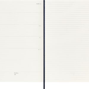 Moleskine Classic 18 Month 2022-2023 Weekly Planner, Soft Cover, XL (7.5" x 9.75"), Sapphire Blue