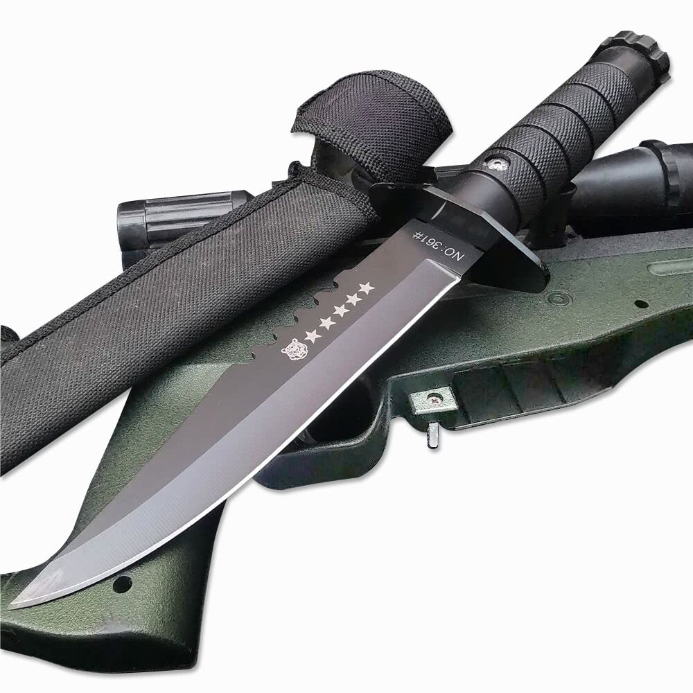 DOOM BLADE 11 inch Hunting Knife - Fixed Blade Knife with Sheath - Tactical Boot Knives - Tactical Bowie Knife Survival Knife for Camping, Hunting,Outdoor Survival