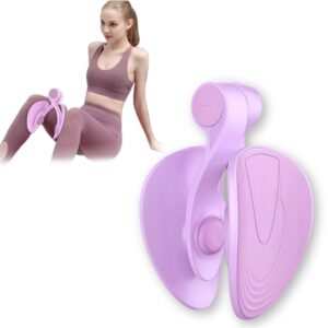 hip & pelvic trainer, home gym yoga training for women, kegel exercises device, hip & legs toner, exercise arms, buttocks, thigh master sculptor machine (purple)