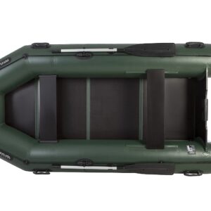 Perun Outdoors LT-330MVE 4 Person Durable PVC Inflatable Motor Boat 330cm (10'10") with Foot Air Pump and Carry Bag