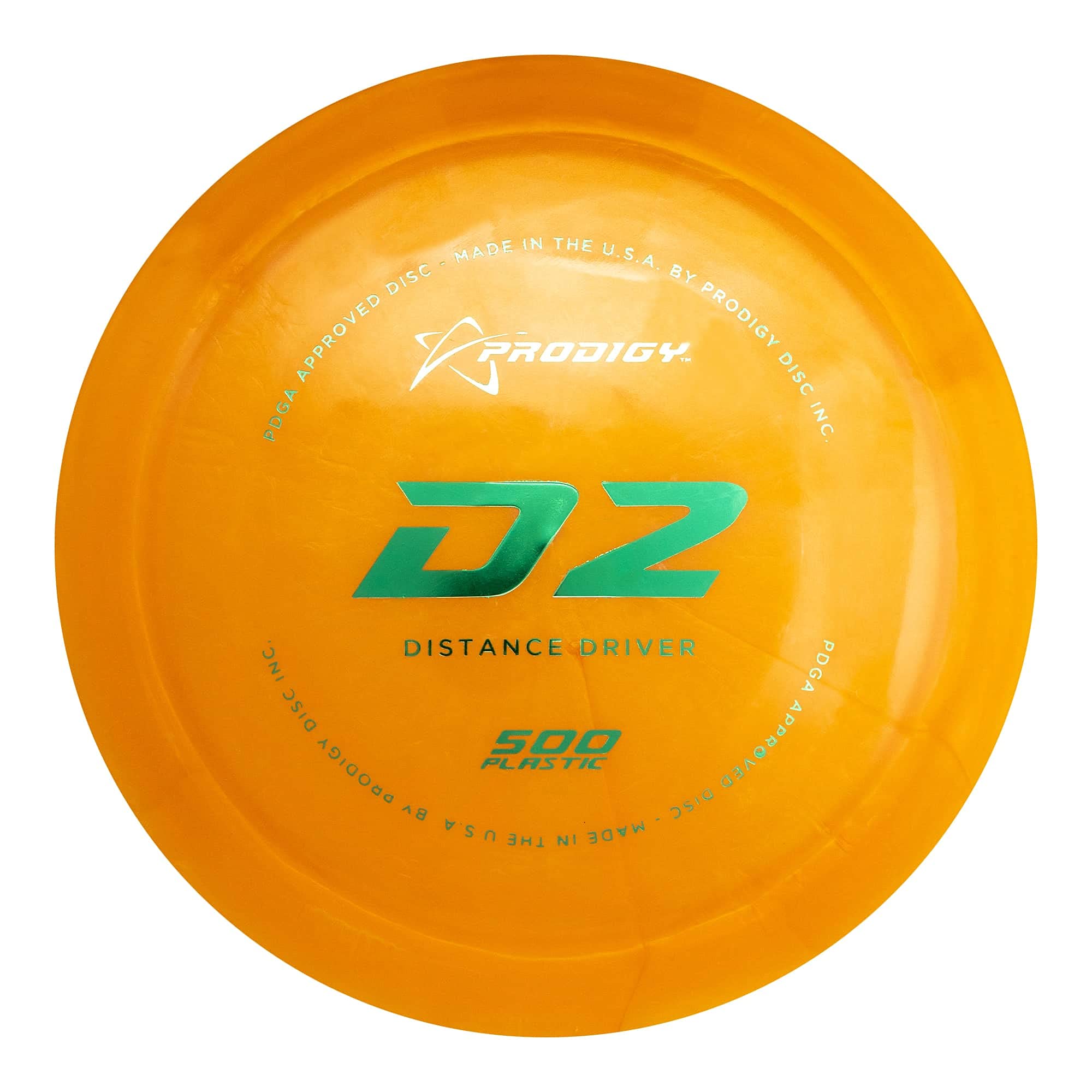 Prodigy Disc 500 D2 | Overstable Disc Golf Distance Driver | Comfortable Grip | Good in All Conditions | 170-174g (Colors May Vary)