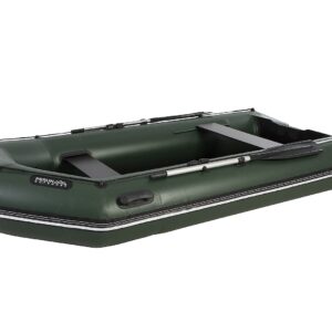 Perun Outdoors LT-330MVE 4 Person Durable PVC Inflatable Motor Boat 330cm (10'10") with Foot Air Pump and Carry Bag