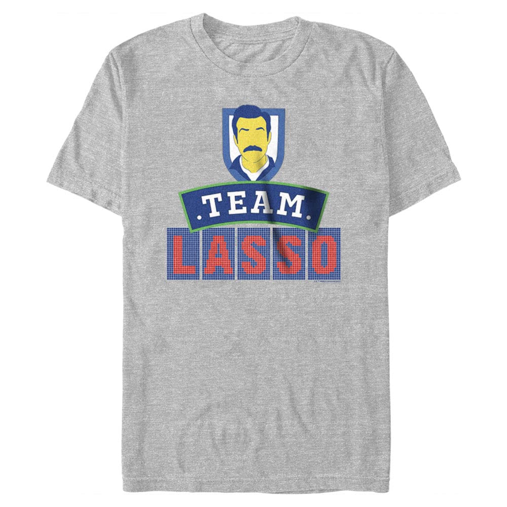 Ted Lasso Mens Team Tops Short Sleeve Tee T-Shirt, Athletic Heather, 3X-Large Big Tall US