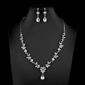 PRETOLE Bridal Jewelry Set Wedding Necklaces for Brides Prom Costume Jewelry Set for Women