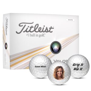 titleist velocity personalized golf balls - logo golf balls - custom golf balls - pack of 12