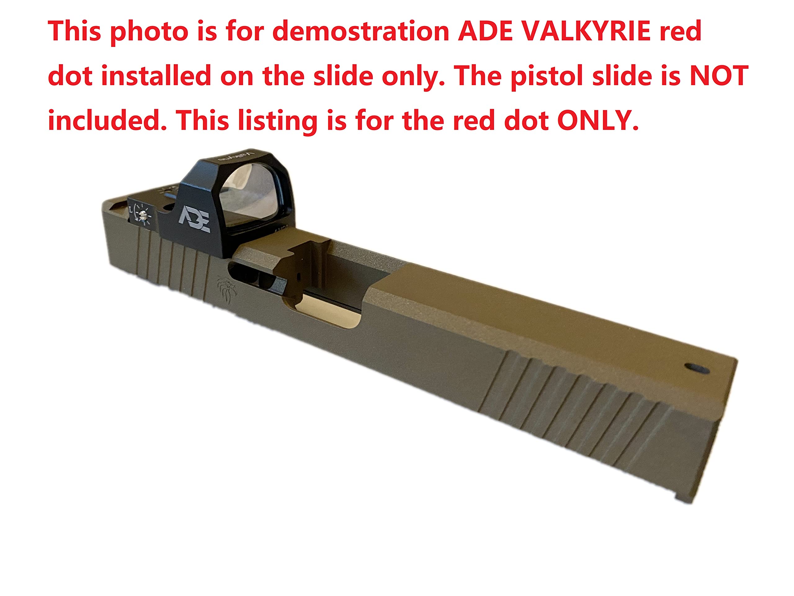 Ade Advanced Optics Valkyrie (RD3-023) Gen 2 Green Dot Sight for Optics Ready Pistol That is Compatible with Trijicon RM/SRO Footprint/Slide/Screw Pattern