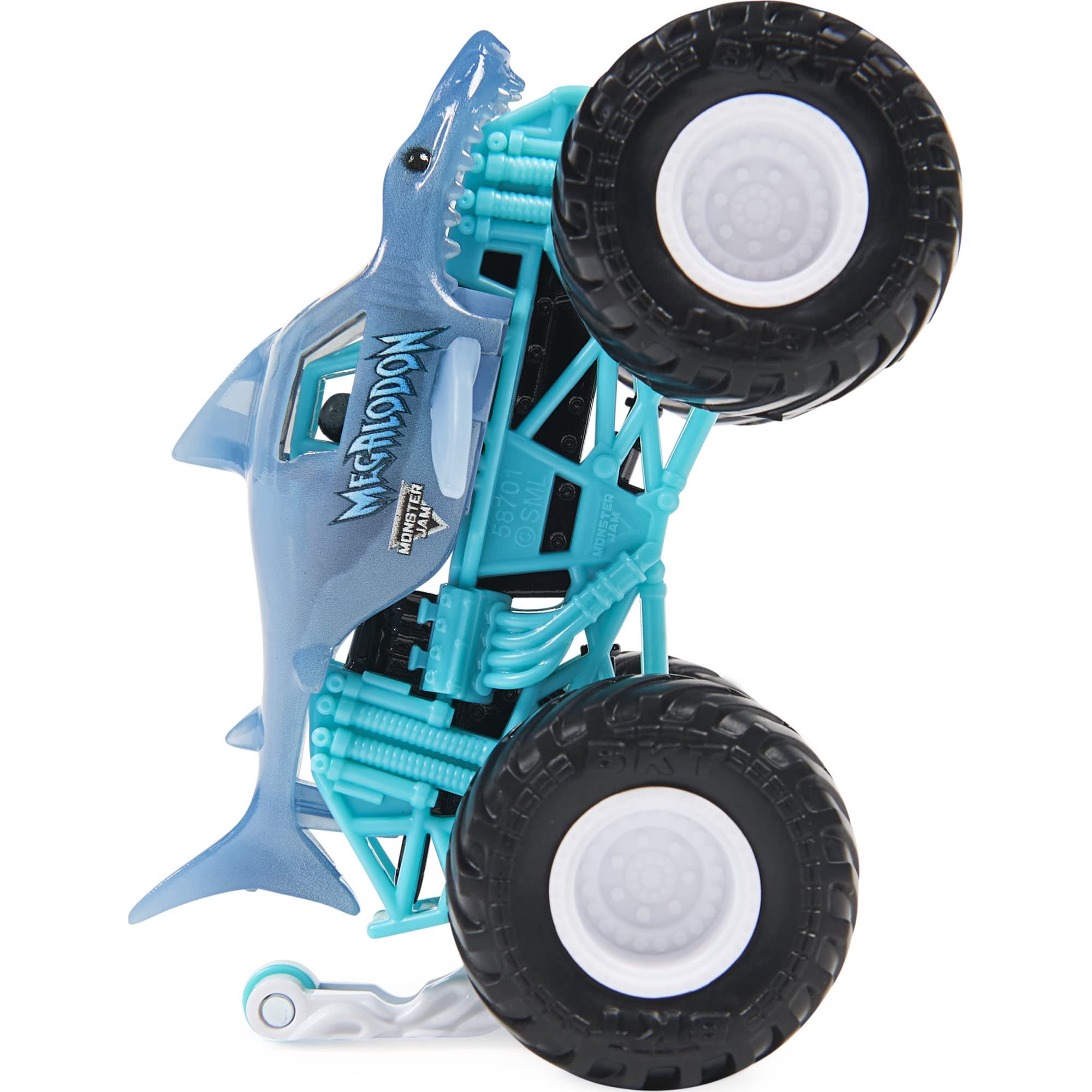 Monster Jam 2021 Spin Master 1:64 Diecast Monster Truck with Wheelie Bar: Shear Madness Megalodon