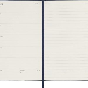 Moleskine 2023 Weekly Notebook Planner, 18M, Pocket, Sapphire Blue, Hard Cover (3.5 x 5.5)