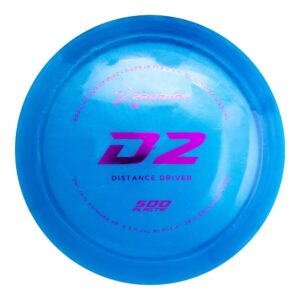 Prodigy Disc 500 D2 | Overstable Disc Golf Distance Driver | Comfortable Feel in Your Hand | Designed for Strong Throwers | 165-169g (Colors May Vary)